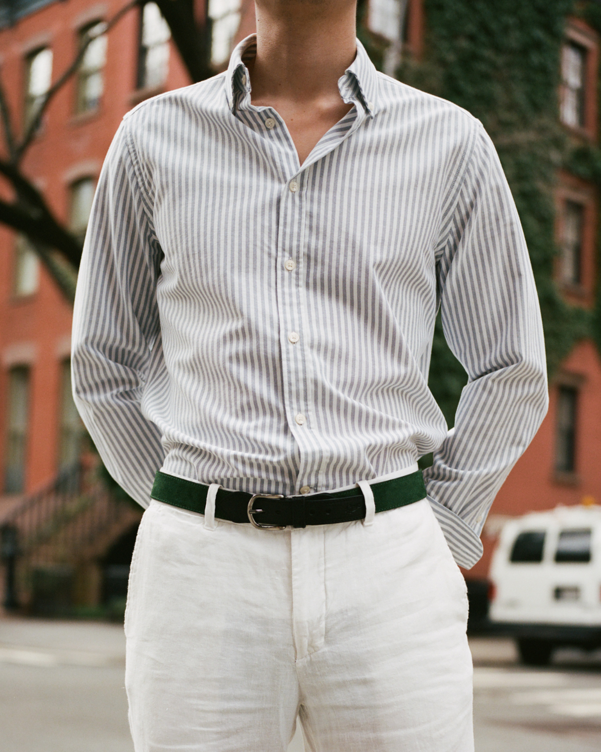 Le Club Alfré Hunter Green Suede Belt