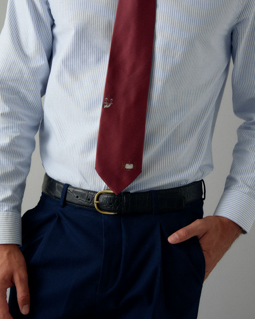 "Table for Two" Italian Silk Tie