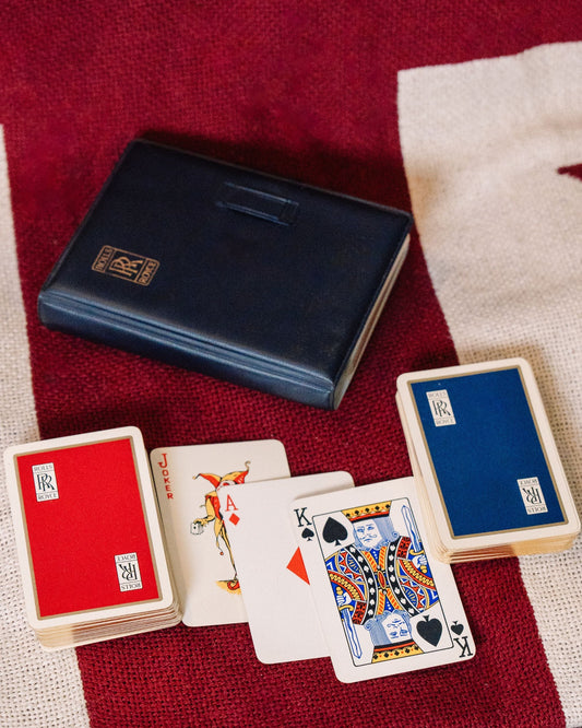 Vintage Rolls-Royce Playing Cards with Leather Case