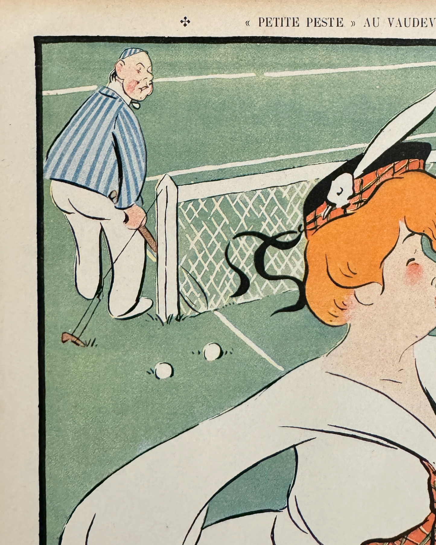 De Losques 1905 Marthe Régnier, Caricature Print (Rare)