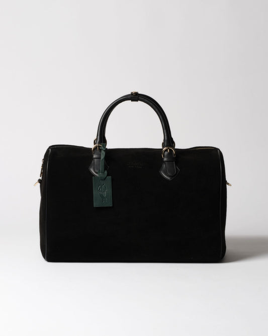 Black Suede Weekender Bag