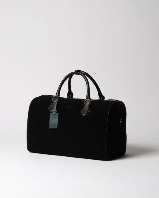 Black Suede Weekender Bag