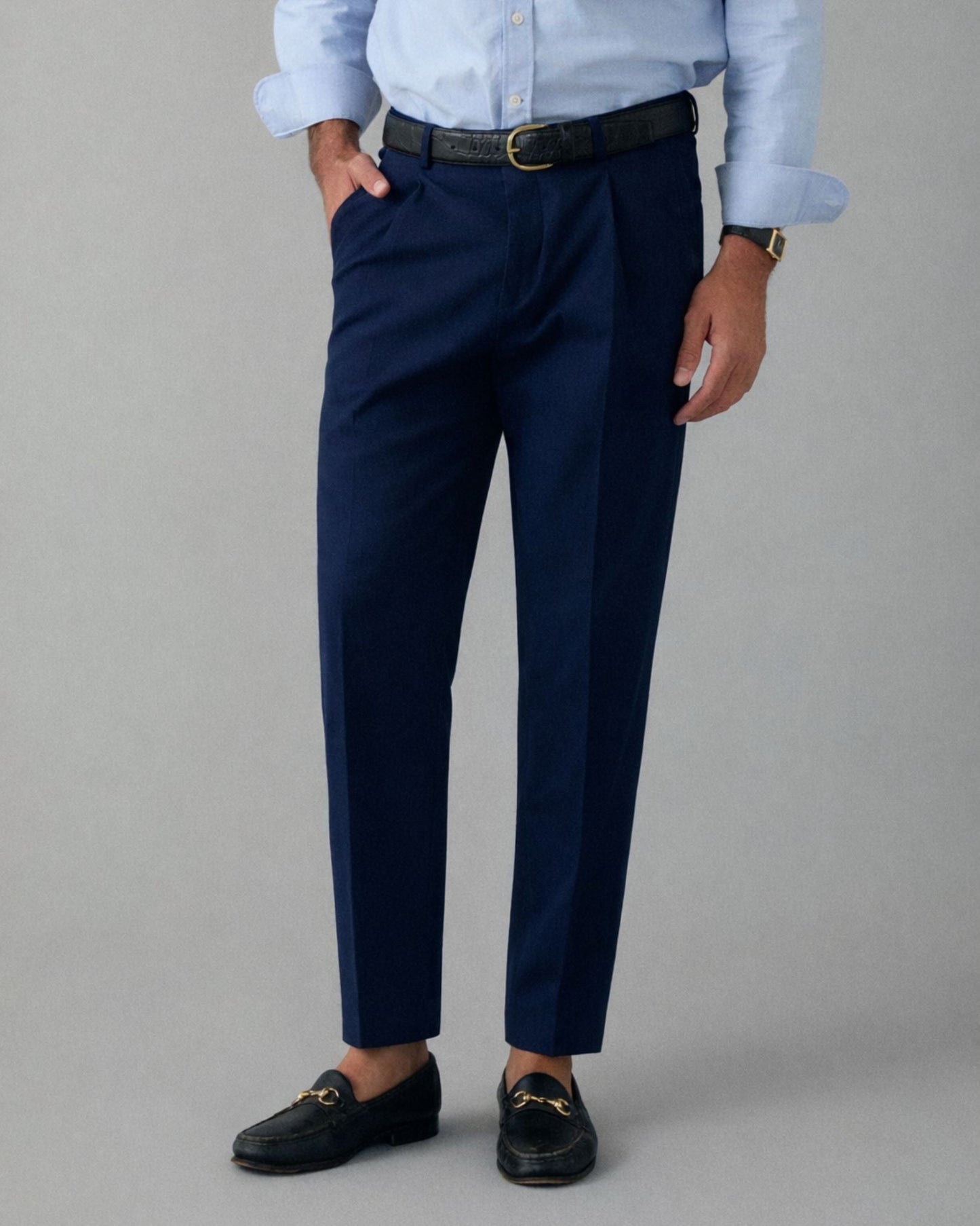 Navy Cotton Chino Trouser