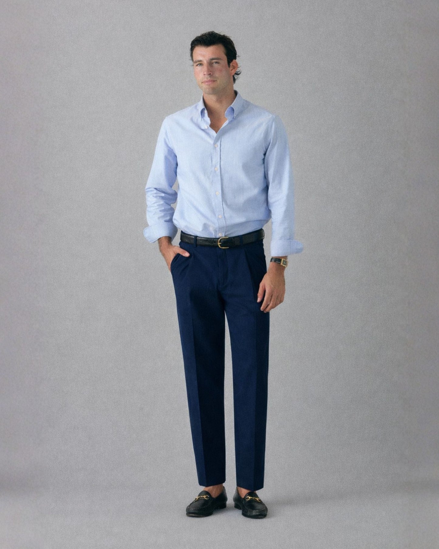 Navy Cotton Chino Trouser