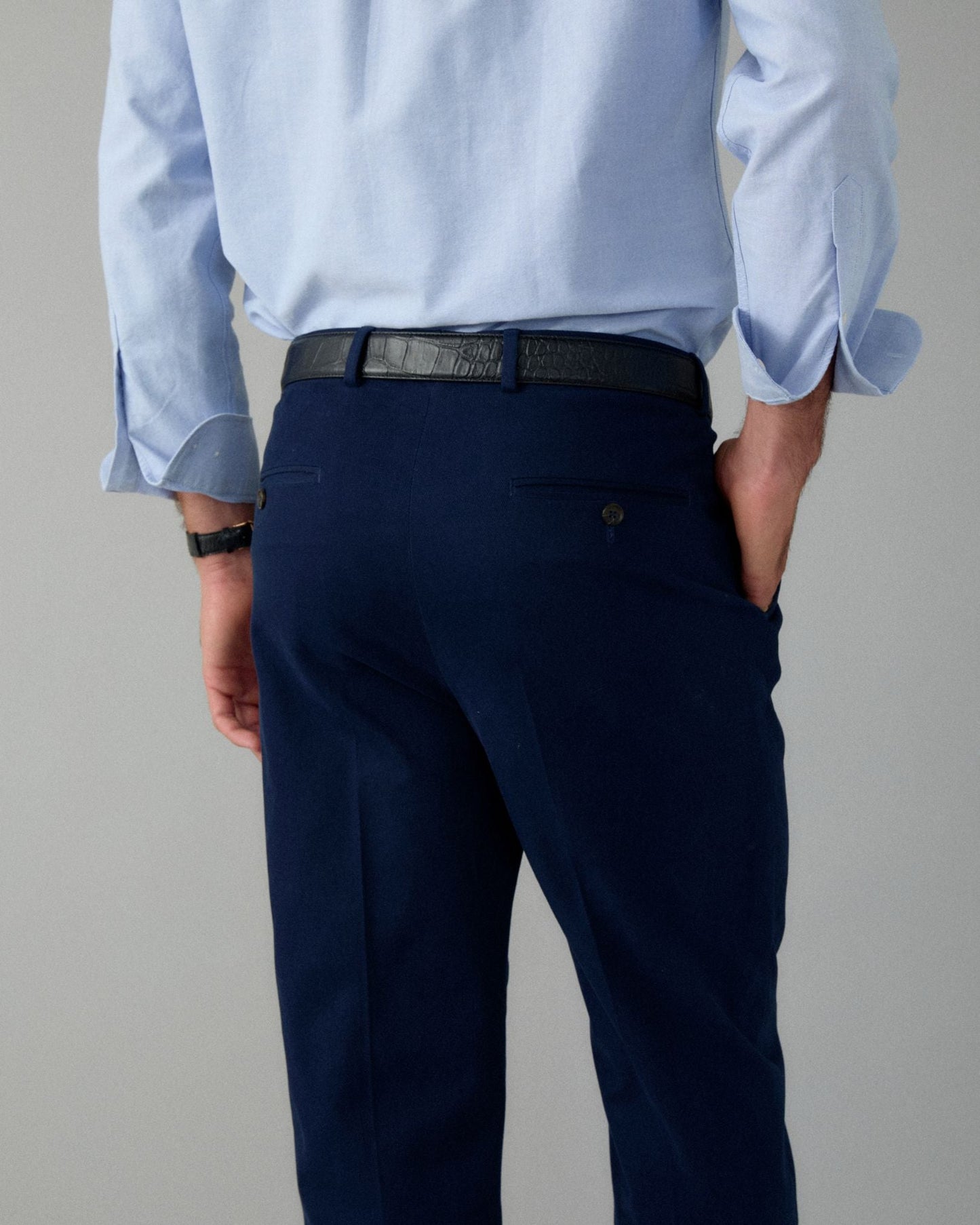 Navy Cotton Chino Trouser