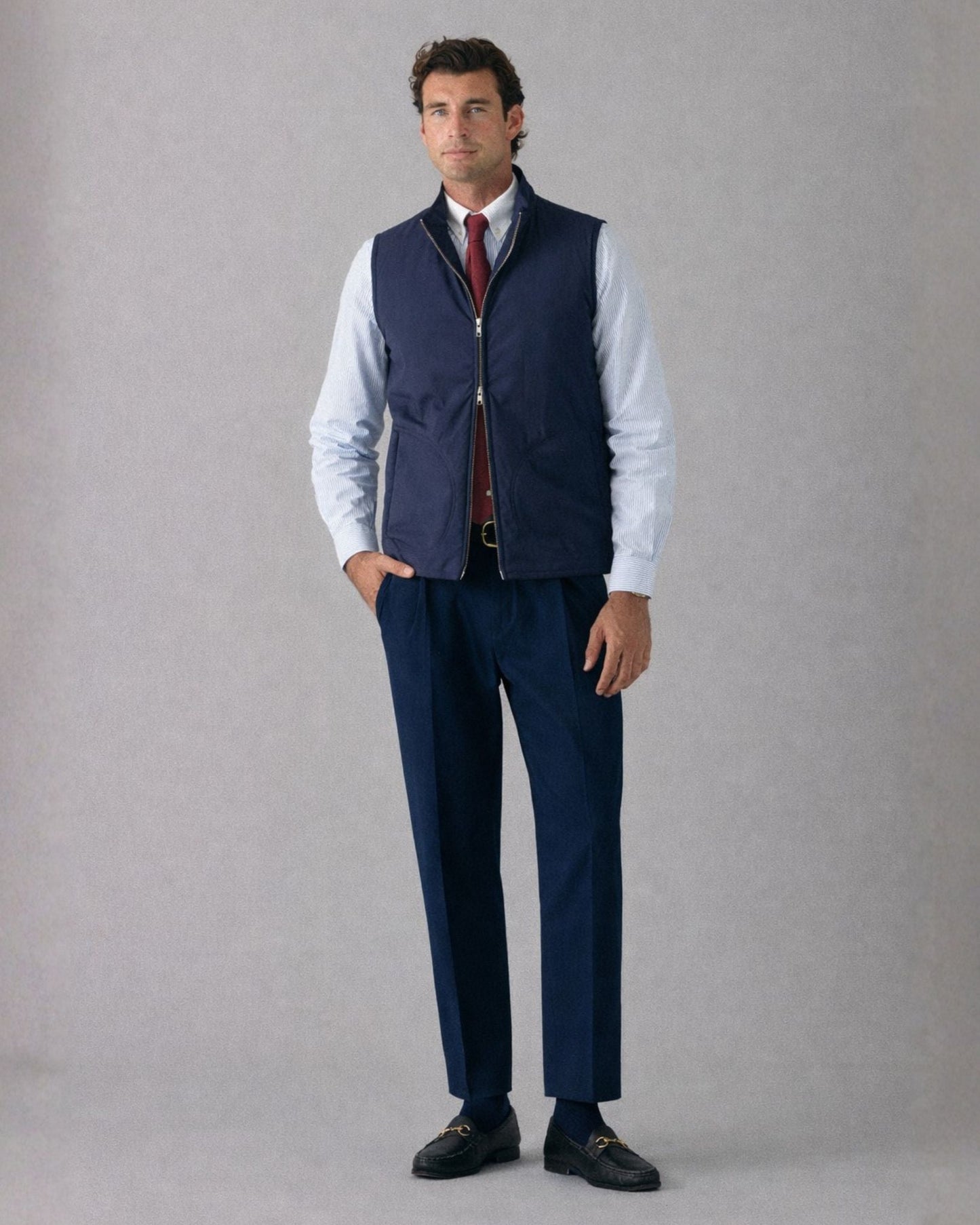 Navy Cotton Chino Trouser