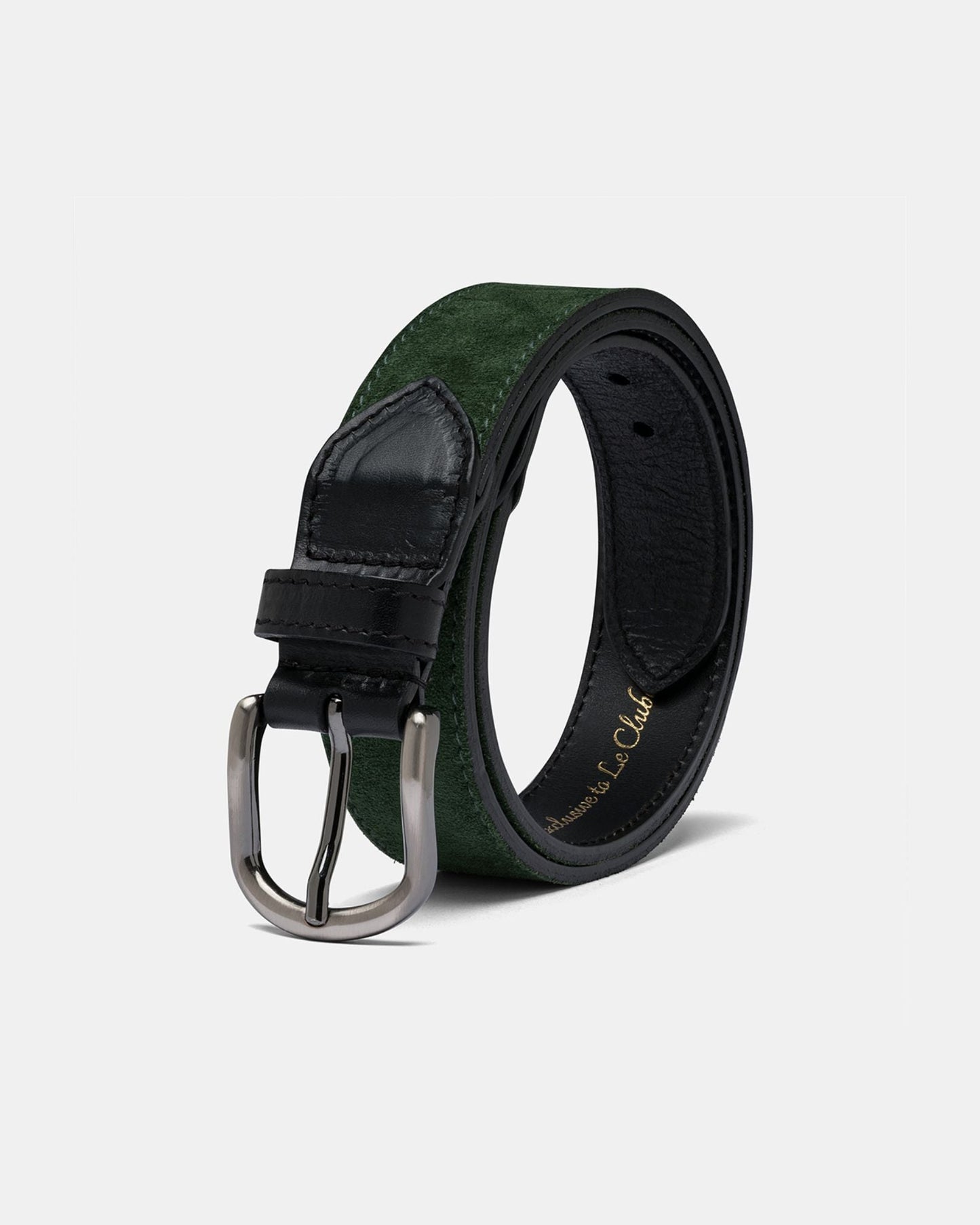 Le Club Alfré Hunter Green Suede Belt