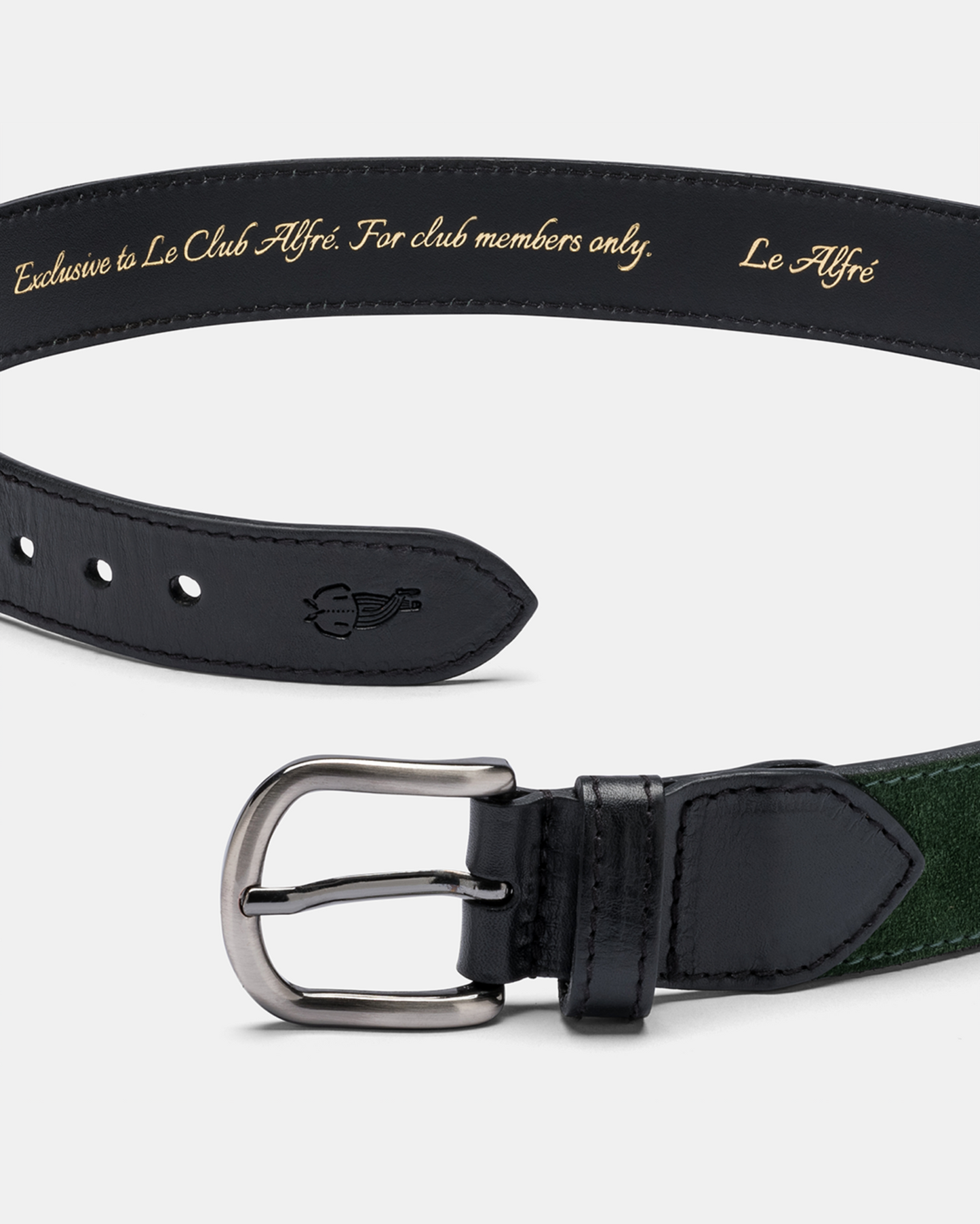 Le Club Alfré Hunter Green Suede Belt