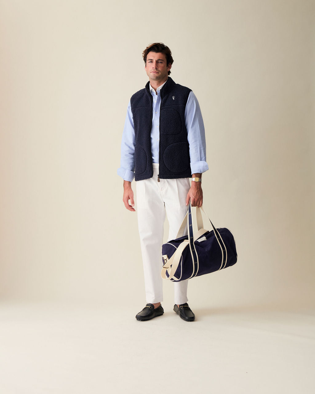 Alfré Navy Fleece Gilet