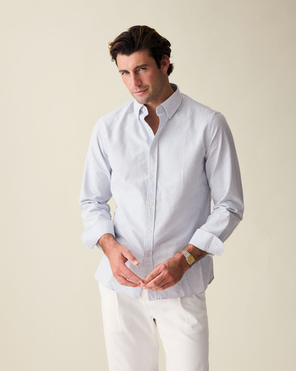 'Le Stripe' Navy Oxford Shirt