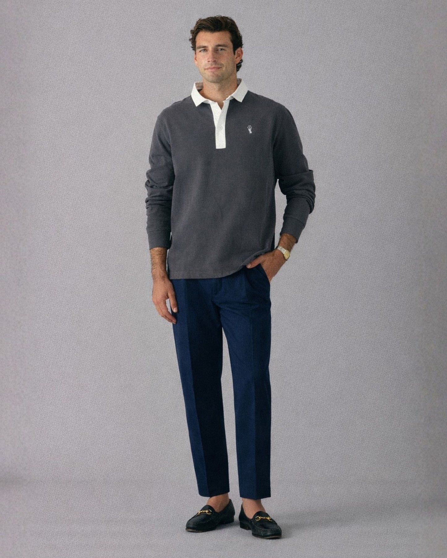 Navy Cotton Chino Trouser