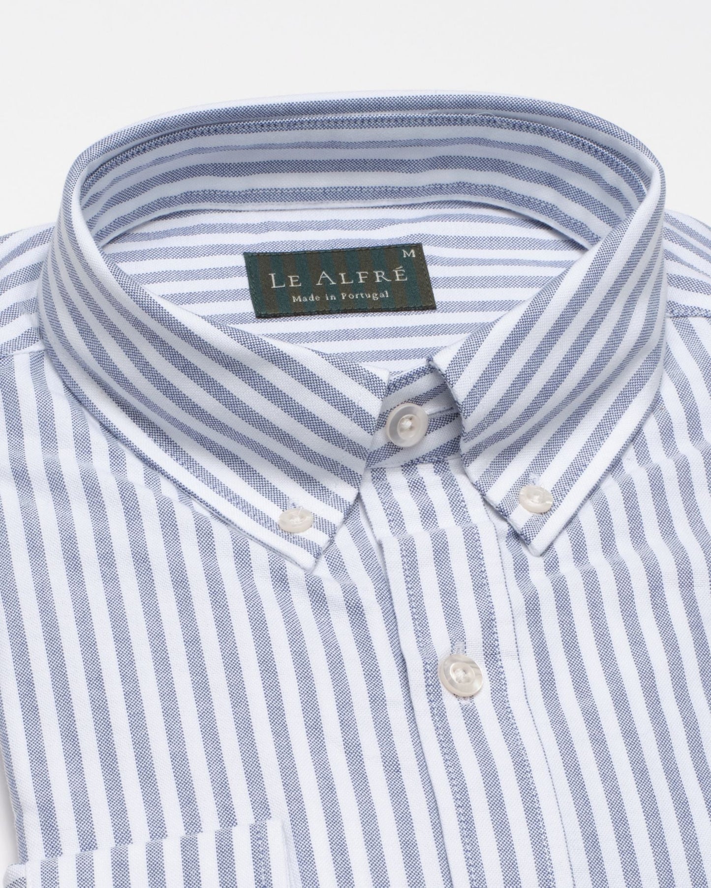 Wide Stripe Navy Oxford Shirt