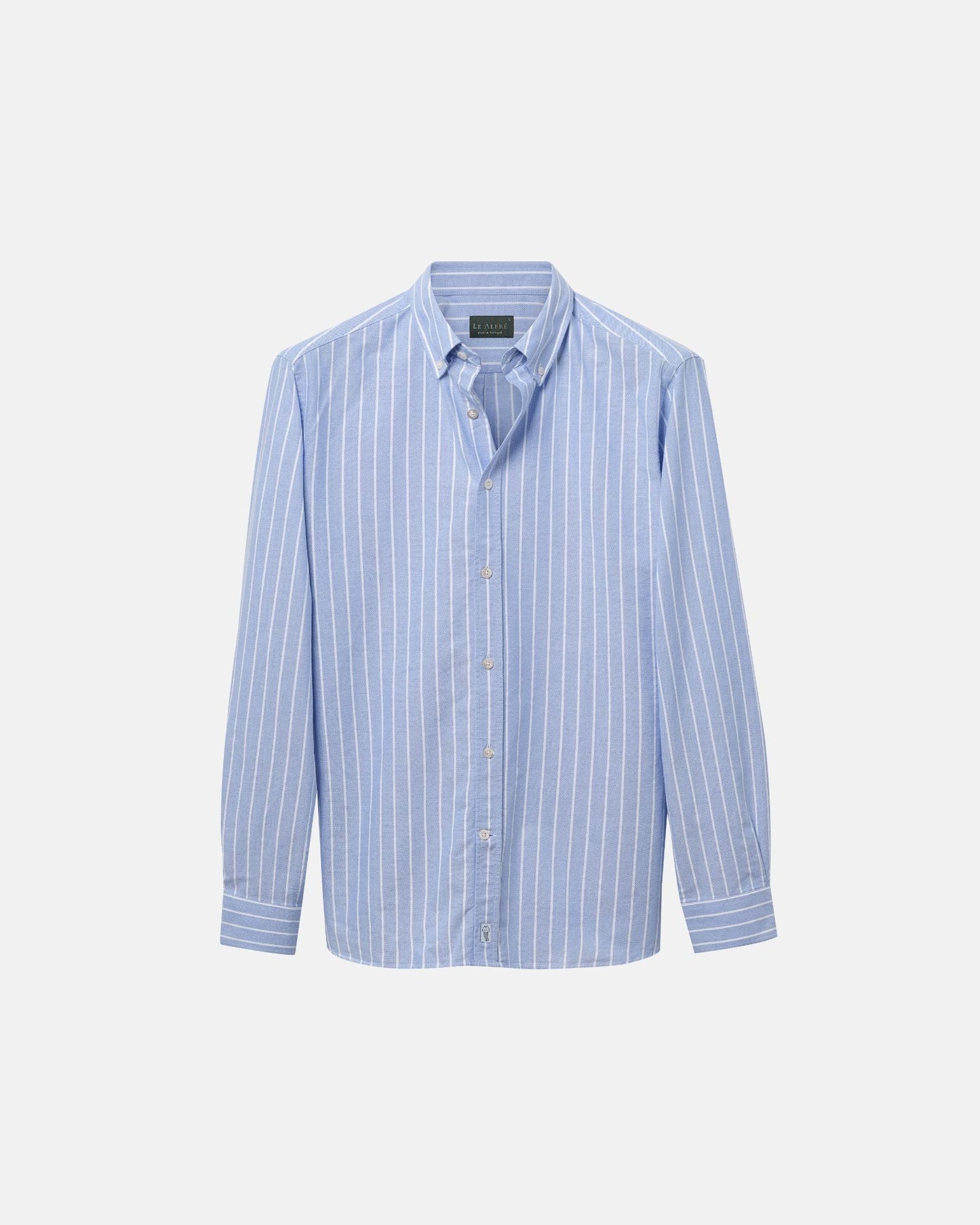 Wide Stripe Blue Oxford Shirt