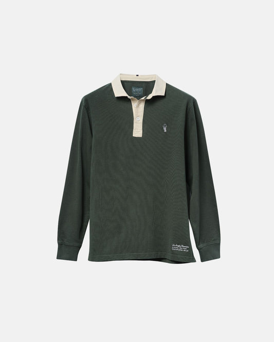 'Le Rugby' Classique Hunter Green Rugby Shirt